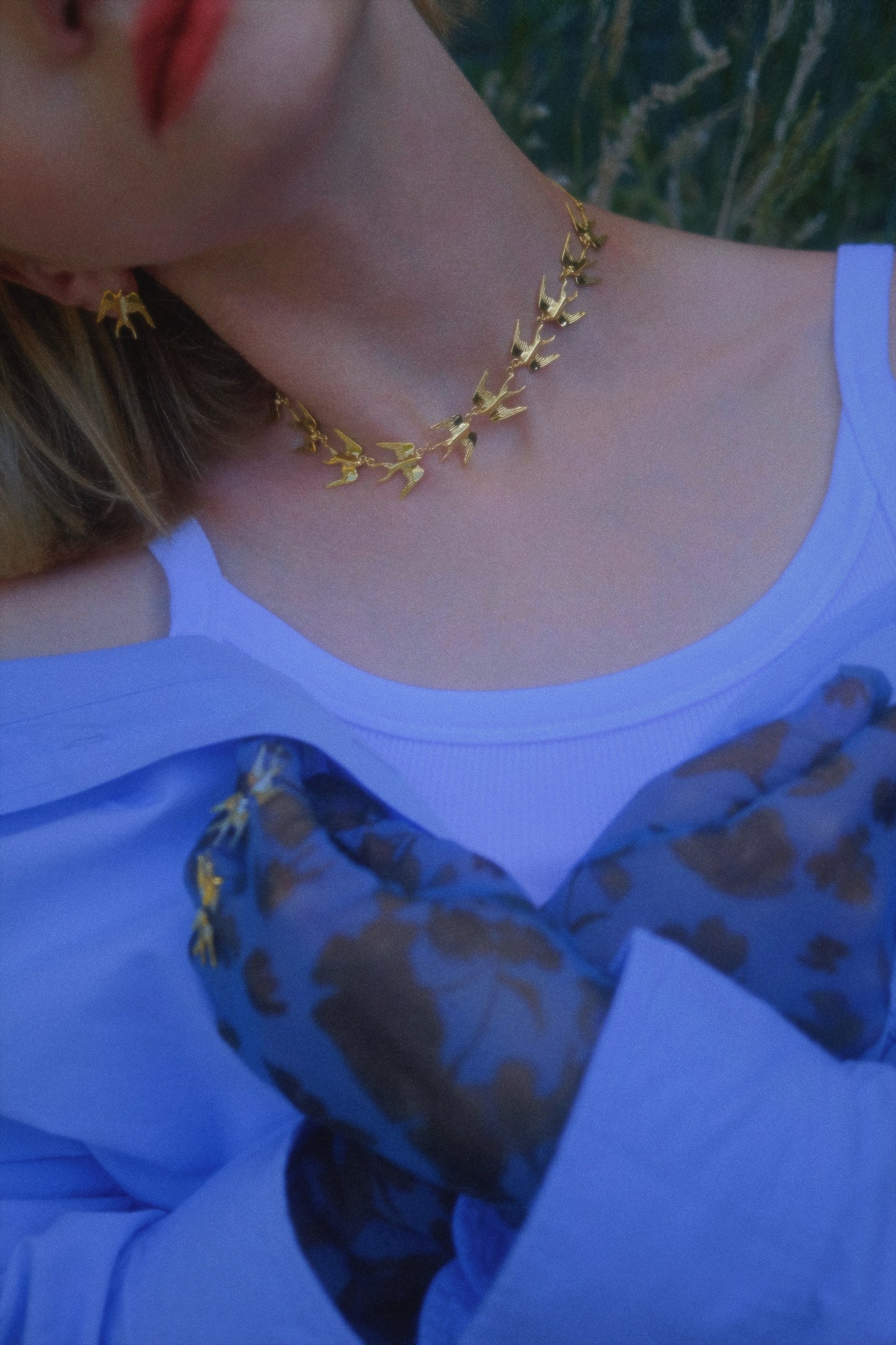 My swallows gold plated stud earrings