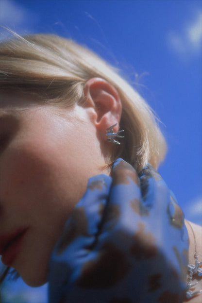 My swallows silver stud earrings