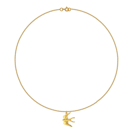 My swallows gold plated necklace