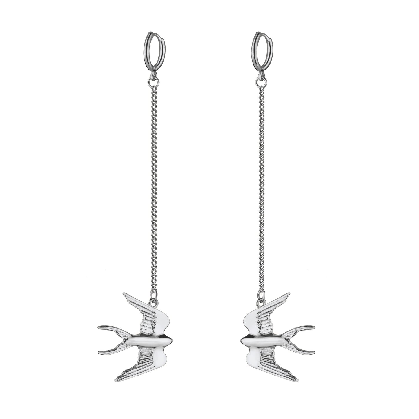 My swallows silver earrings